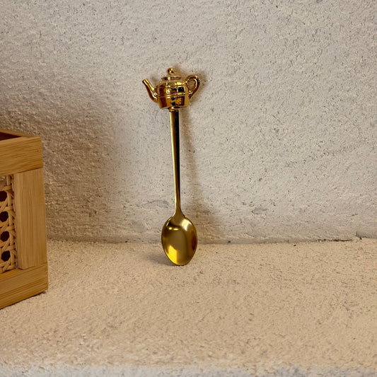 Deo Fincan Figürlü Çay Kaşığı 14 cm Gold