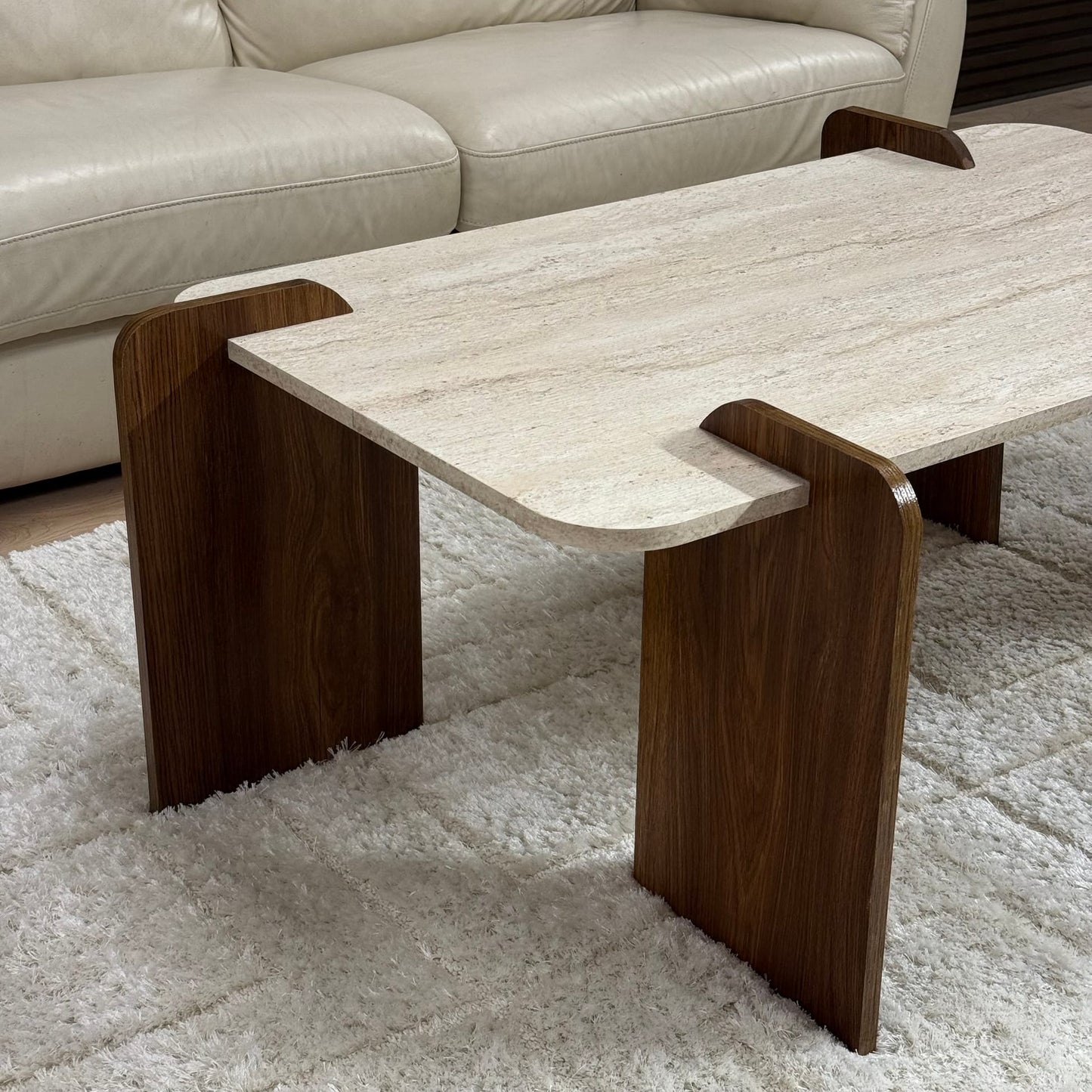 Boho Pinterest, Traverten Desen, Büyük Boy, Orta Sehpa 120x70x46 cm (Lansman Fiyatı)