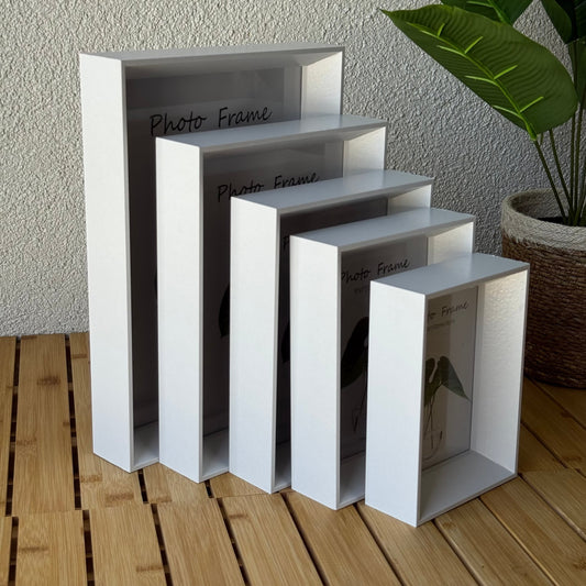 İKAE 5 Boy Ahşap Çerceve Seti Mat Beyaz