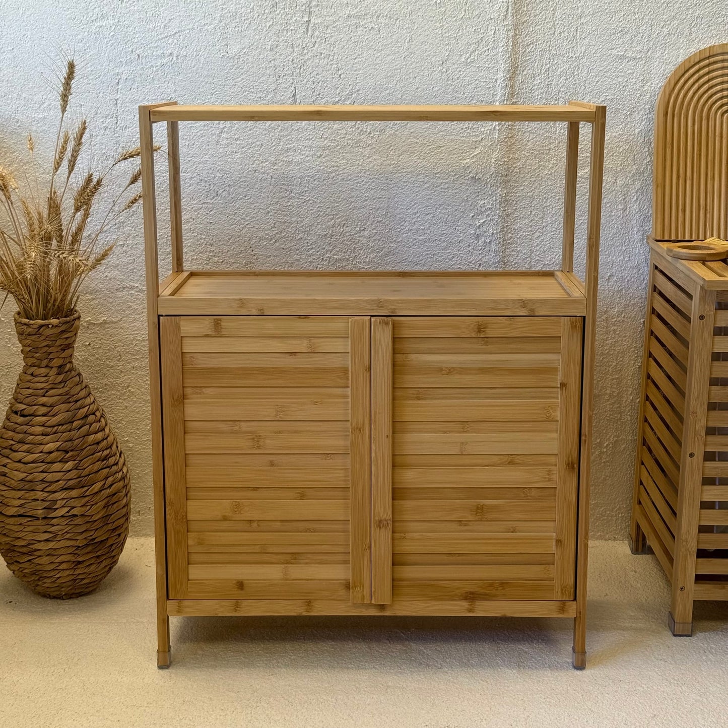 Miena Çok Amaçlı Bambu Dolap 63x27x85 cm