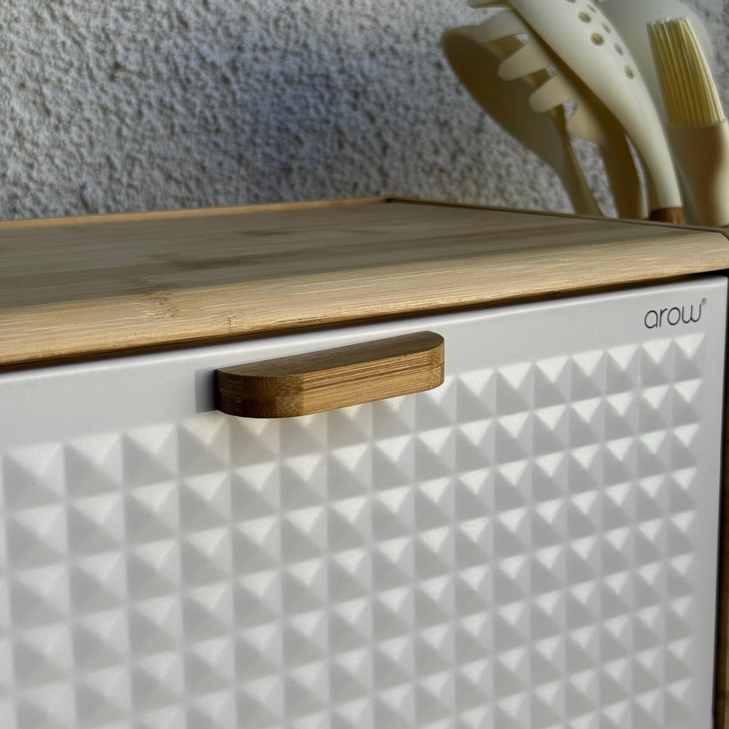 Wilda Bambu Ekmek Kutusu Beyaz