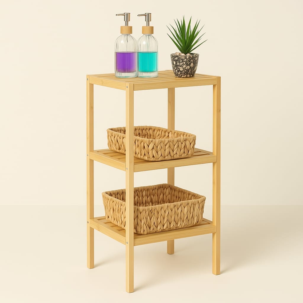 Lara Bambu 3 Katlı Raf