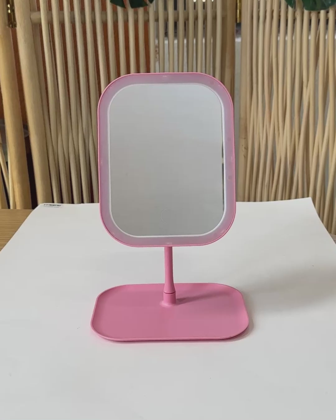 Videoyu yükle: WSM-2076 Şarjlı LED Makyaj Aynası Pembe