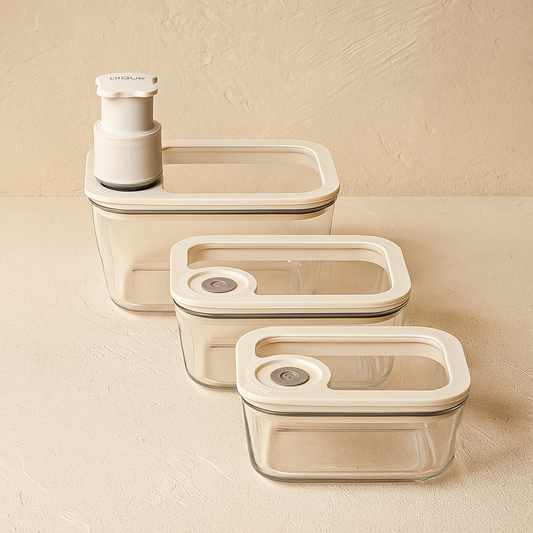 Arow Novelty Cam Saklama Kabı Seti Manuel Pompa