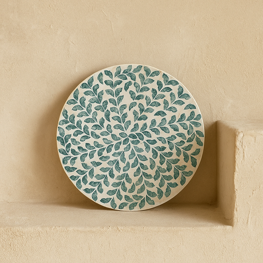 SVR Sedef Dönen Yuvarlak Sunumluk KOD:6183 Mavi-Yeşil