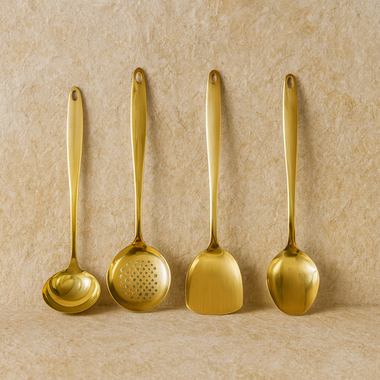 Zra Yakut Mutfak Servis Seti Gold 4 Parça