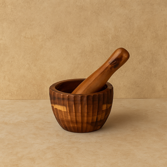 Arow Akasya Ağacı Çizgili Model Havan KOD:0949