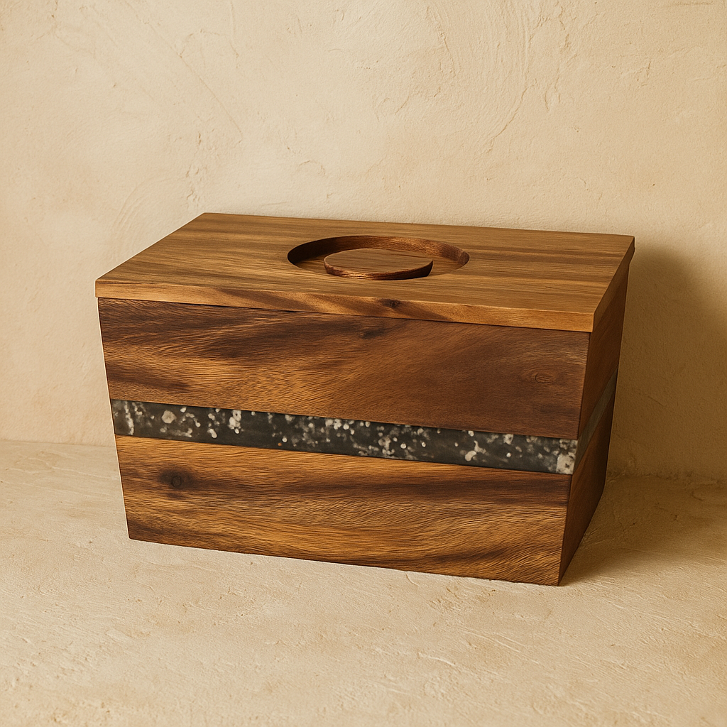 Arow Akasya Ağacı Ekmek Kutusu Epoksi Detay KOD:1152