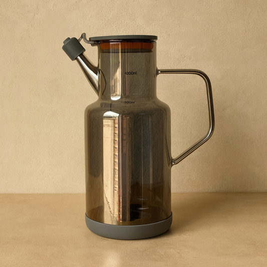 Oreon Soft Borosilikat Cam Yağdanlık Füme 1 Litre KOD.6514