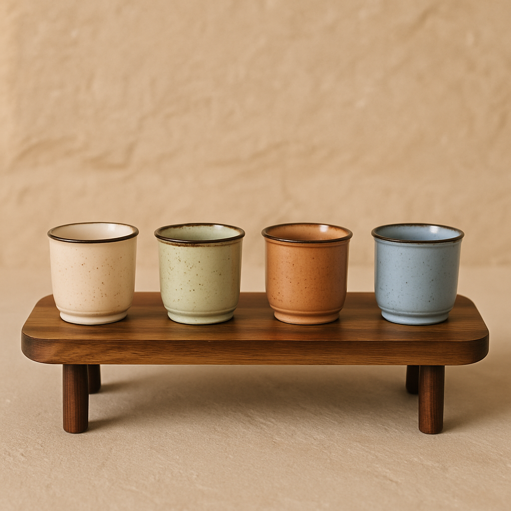 Porline 4 Lü Espresso Kahve Fincan Set Porselen Renkli