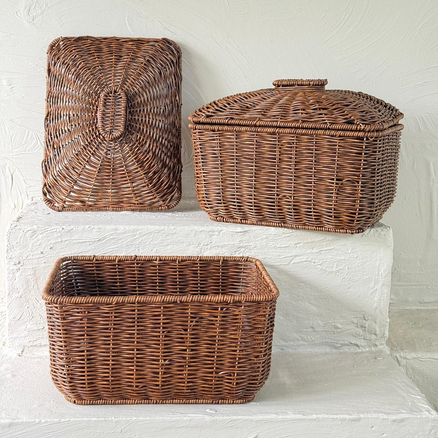 Hestia İkili Rattan Patates soğan Sepeti 5+5 lt (kahverengi)