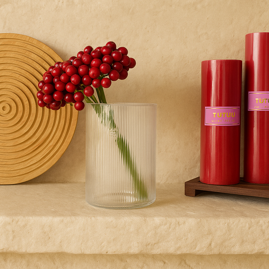 Kokina Yapay Yılbaşı Çiçeği Buket Kırmızı 25 cm