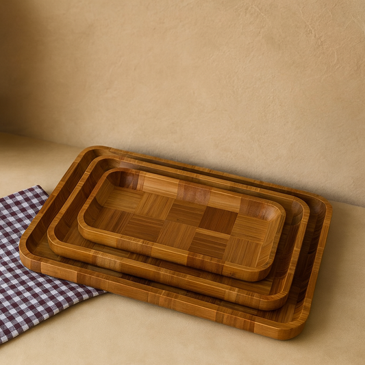 Bambu 3 Boy Dikdörtgen Sunumluk Seti