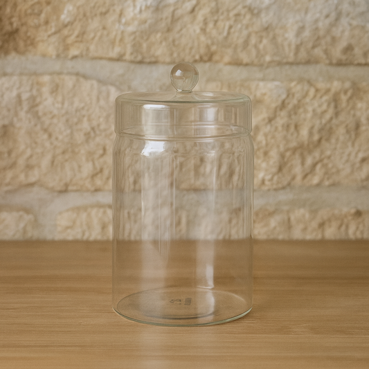 ZBERN Silindir Cam Kapaklı Kavanoz 15x9 cm