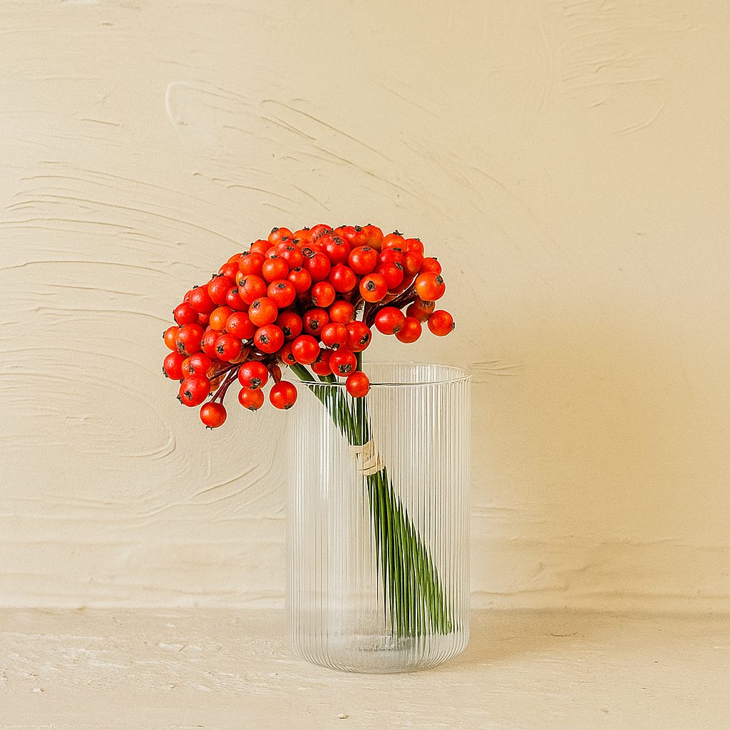 Kokina Yapay Yılbaşı Çiçeği Buket Turuncu 25 cm