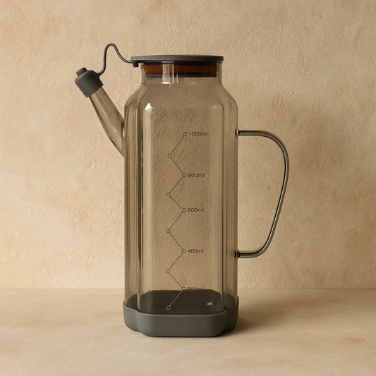 Mila Fluid Borosilikat Cam Yağdanlık Füme 1 Litre KOD.6511