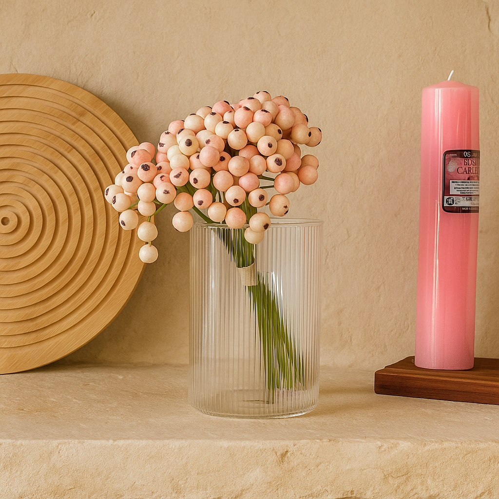 Kokina Yapay Yılbaşı Çiçeği Buket Pudra 25 cm