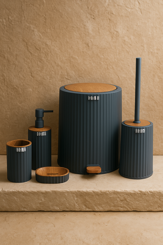 Coliseum Akrilik Banyo Seti 5 Parça Gri