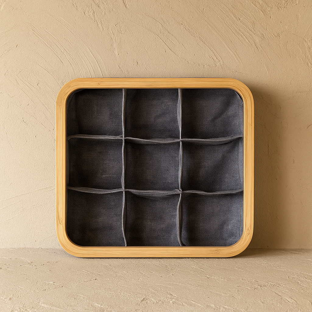 Arow Katlanır 9 Bölmeli Kare Organizer Gri