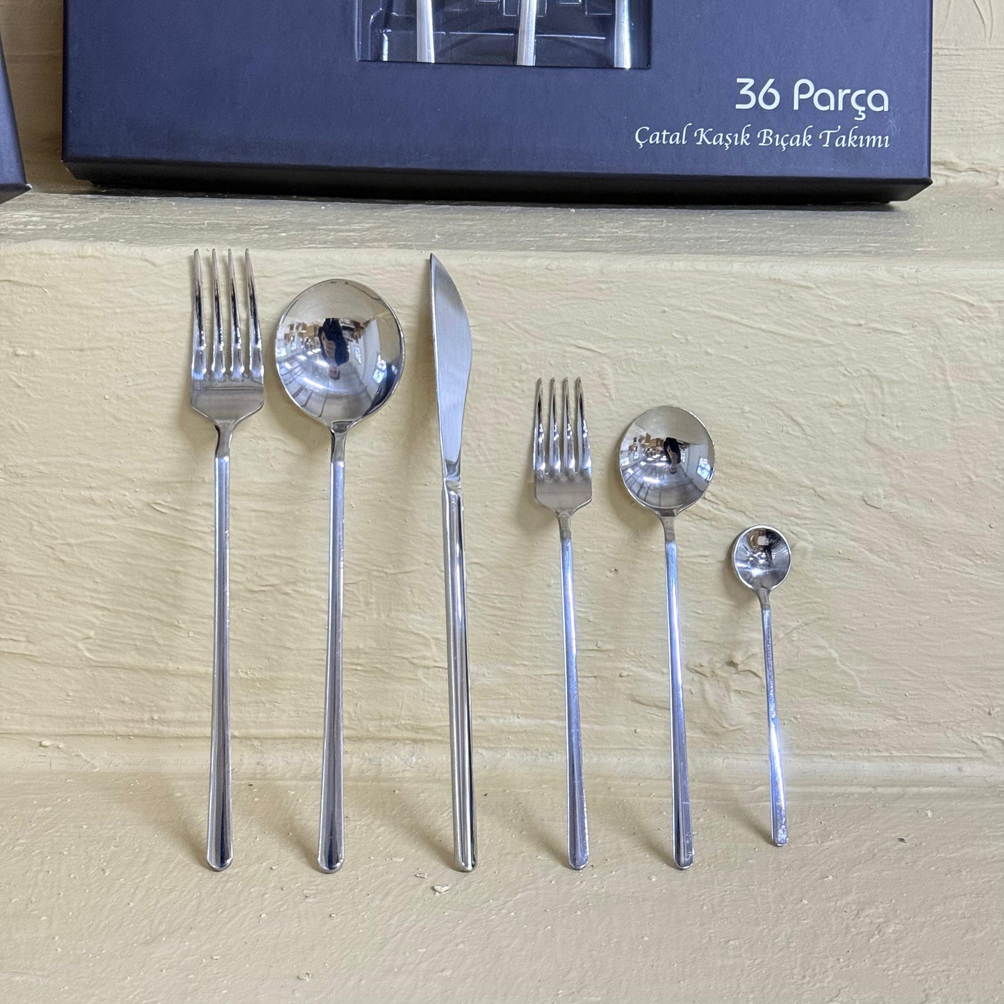 Arow Çubuk Model 72 Parça Ç.K.B Takımı 304 Çelik Yüksek Kalite Süper Fiyat (Gümüş)