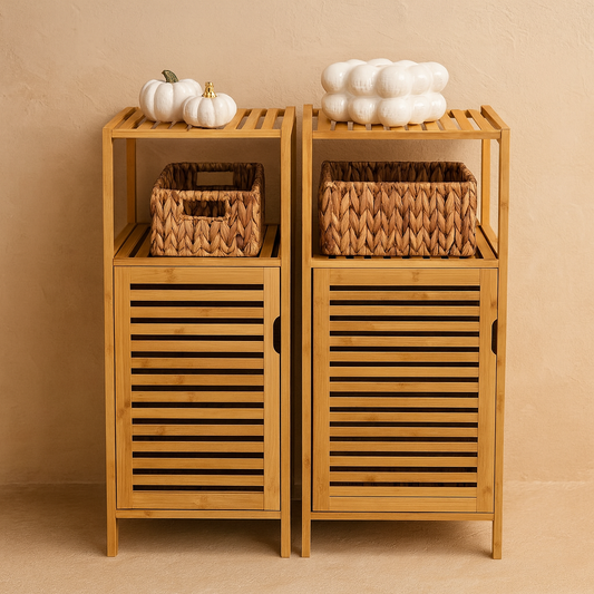 Miev 1+1  Bambu Dolap 2 Katlı 2 Adet KOD:453