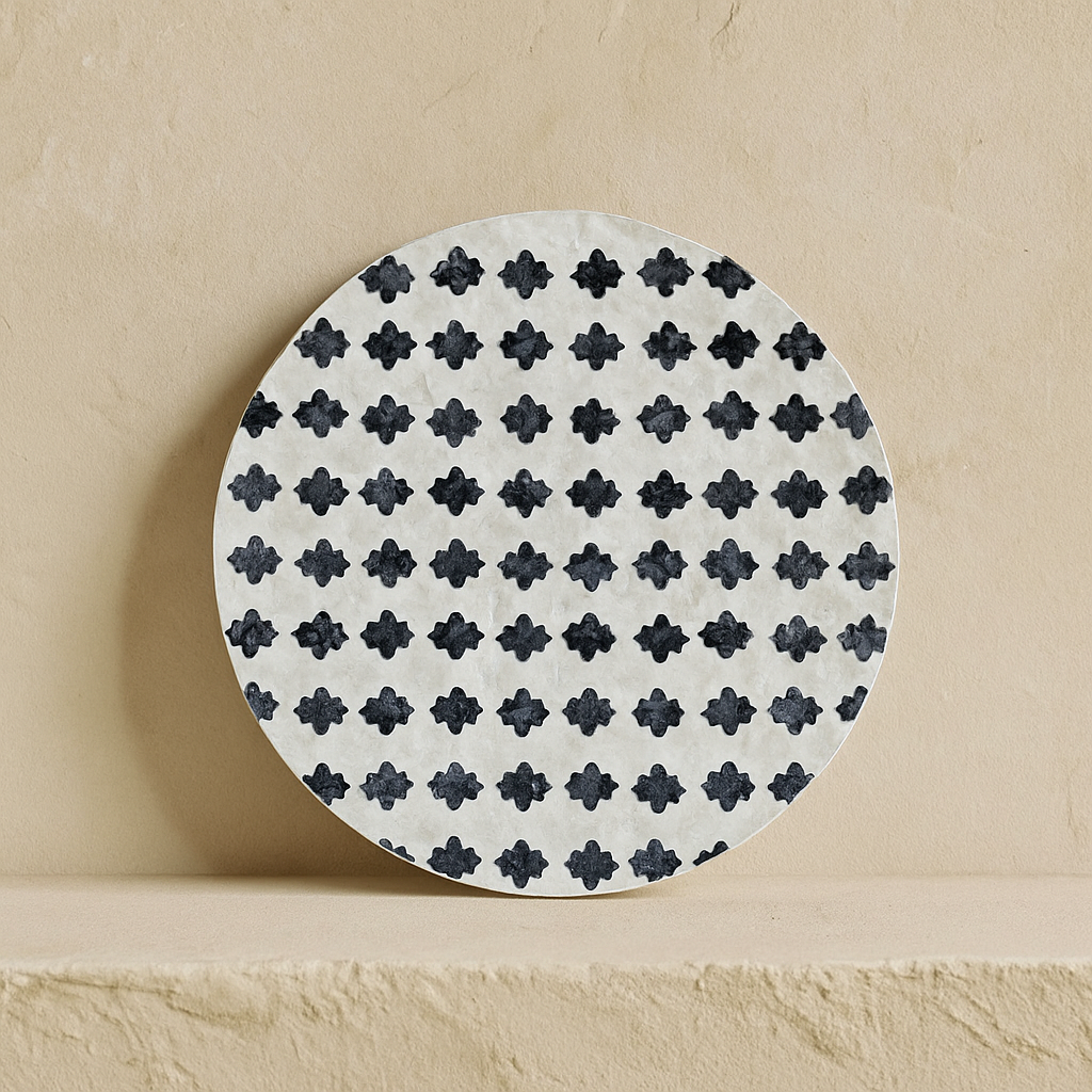 SVR Sedef Dönen Yuvarlak Sunumluk KOD:6183 Dama