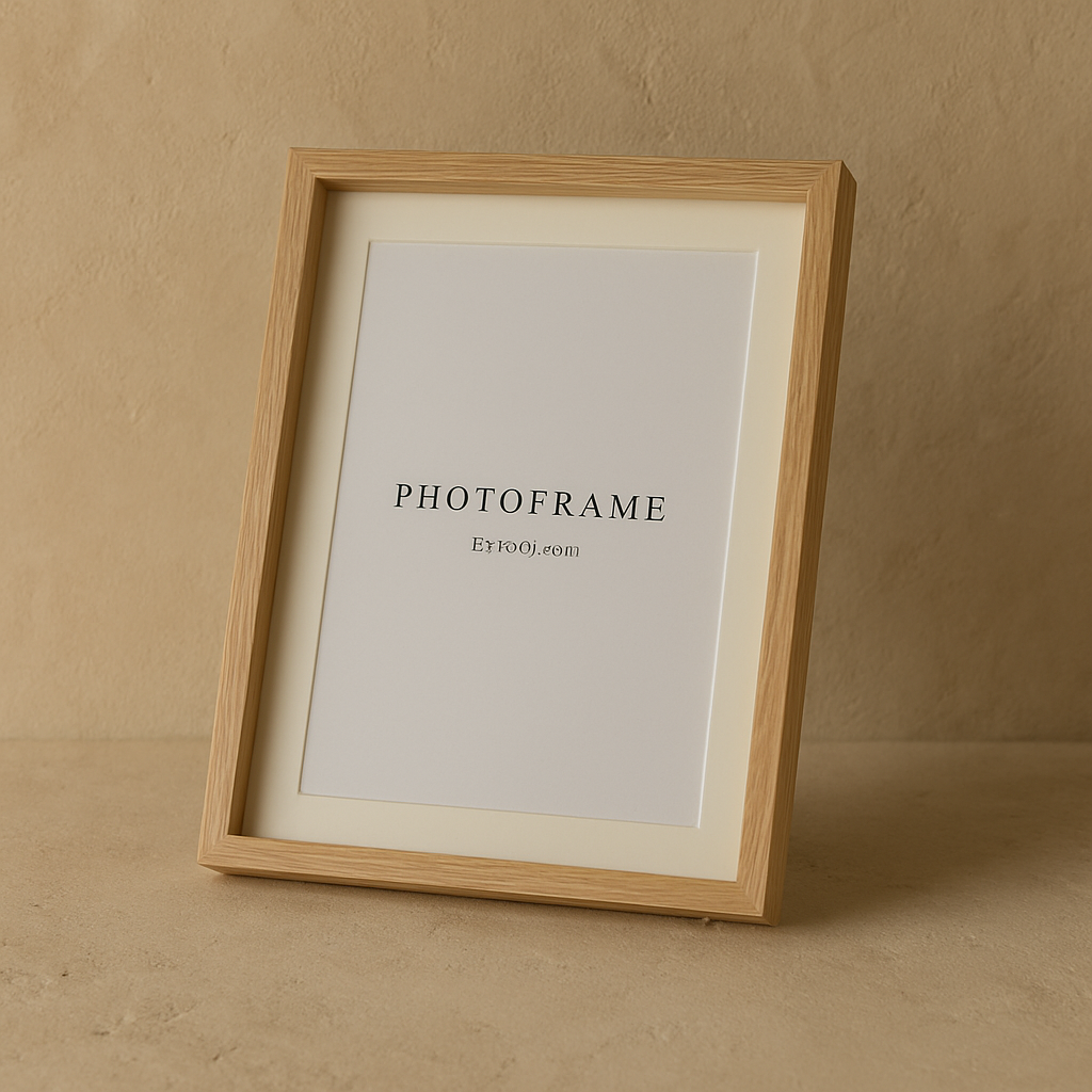 İKAE Ahşap Çerçeve Büyük Boy Çift Camlı KOD:3182-krem