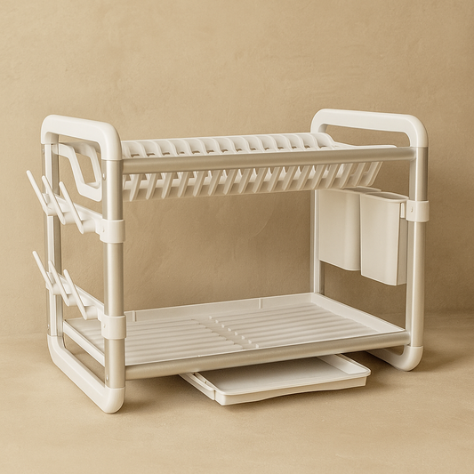 Lalezar Premium İki Katlı Alüminyum Bulaşıklık Krem KOD:8004