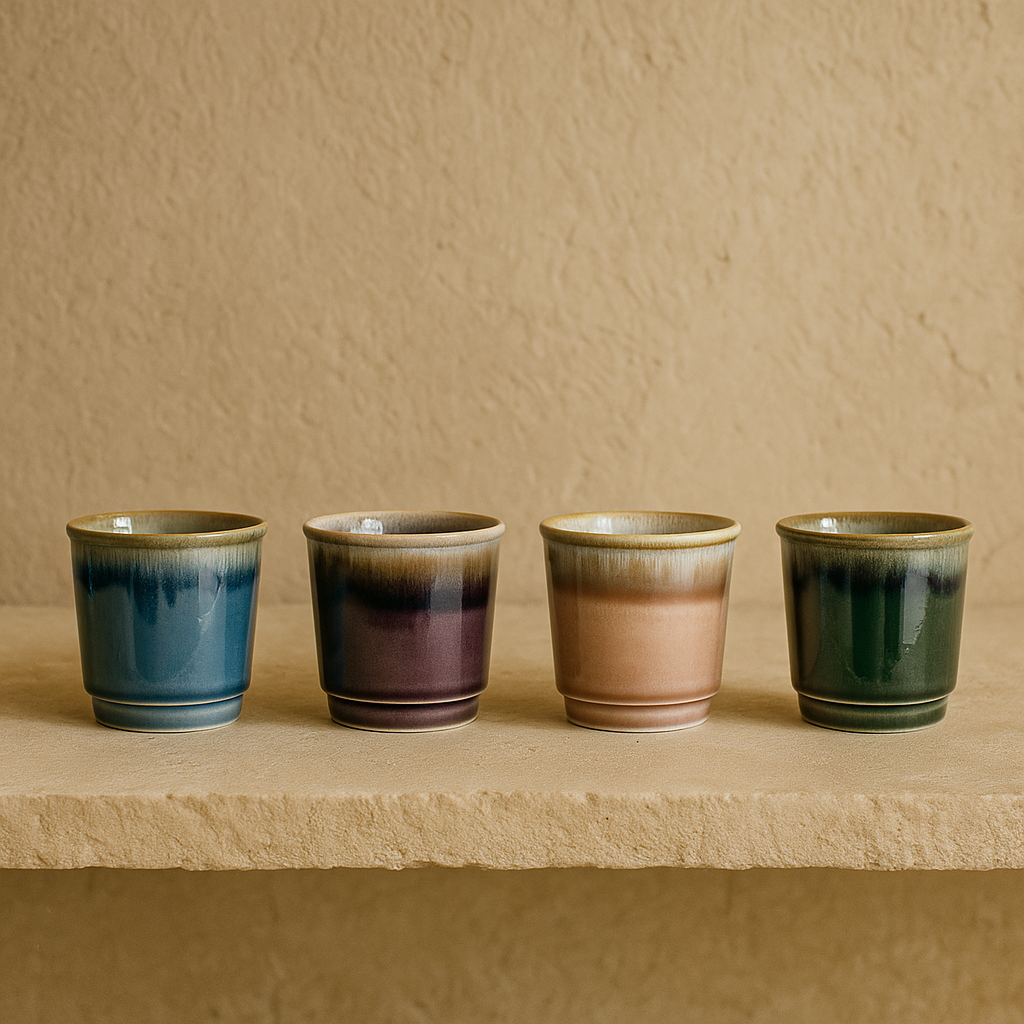 Porline 4 Lü Espresso Kahve Fincan Set Porselen