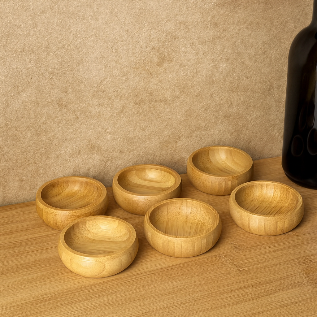 Bambu Çerezlik 6 Adet 10 Cm