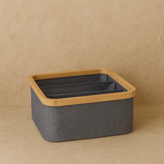 Arow Katlanır 3 Bölmeli Kare Organizer Gri