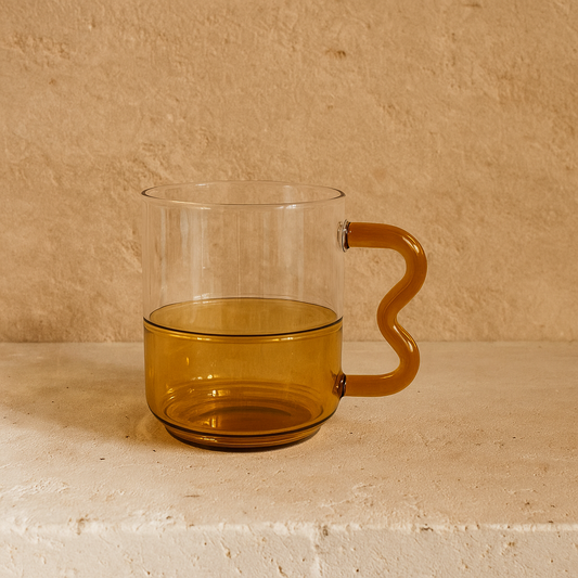 Tutku Borosilikat Cam Nescafe Kupa 400 ml Sarı KOD:030