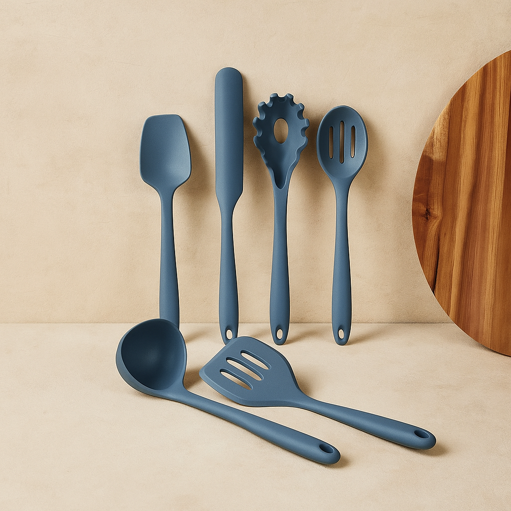 Arow 6 Parça Silikon Mutfak Seti Gri KOD:6109