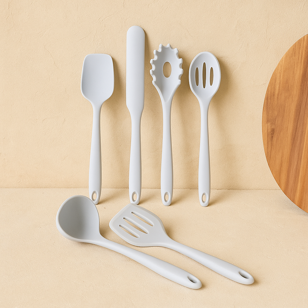 Arow 6 Parça Silikon Mutfak Seti Bej KOD:6109